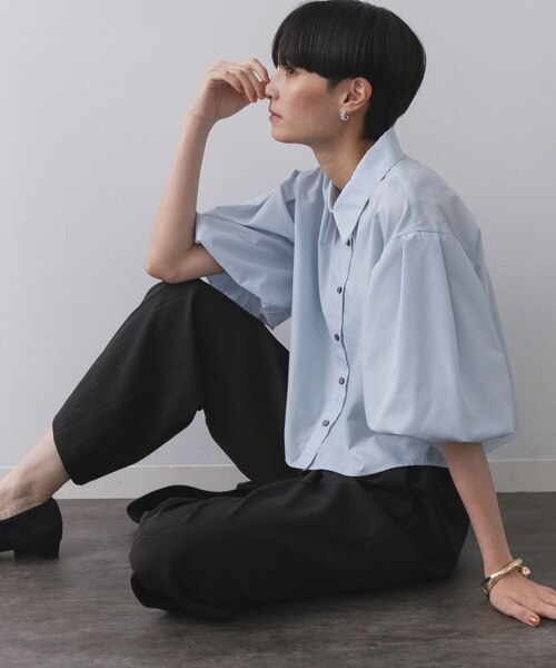 バルーンスリーブシャツ【洗濯機洗い可】｜オペーク ドット クリップの