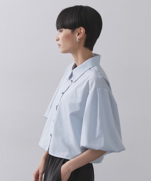 バルーンスリーブシャツ【洗濯機洗い可】｜オペーク ドット クリップの