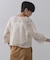 シアー刺繍レース前開きブラウス【洗濯機洗い可】