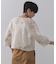 シアー刺繍レース前開きブラウス【洗濯機洗い可】
