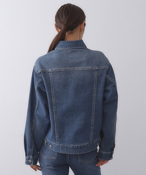 ストレッチデニムジャケット/オーガニックコットン混【洗濯機