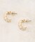 メタル×フェイクパールピアス