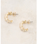 メタル×フェイクパールピアス