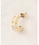 メタル×フェイクパールピアス