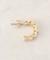 メタル×フェイクパールピアス