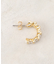 メタル×フェイクパールピアス