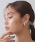 メタル×フェイクパールピアス