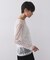 チュールフラワー刺繍シアートップス【洗濯機洗い可】