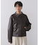 シンセティックレザー調ブルゾン【洗える】