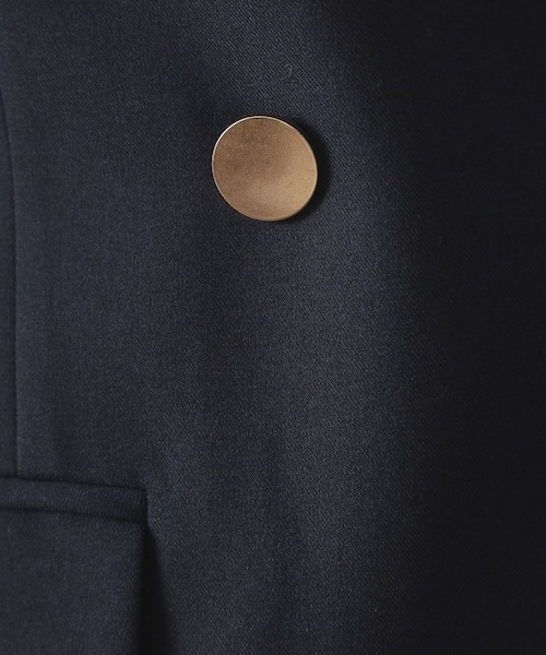 金ボタンダブルブレストテーラードジャケット【洗える】｜オペーク
