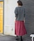 配色ラインクルーネックニット