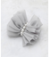 シフォン×フェイクパール リボン型コサージュ