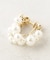 フェイクパールリングイヤリング