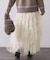 ラッフルチュールイージースカート【洗濯機OK】