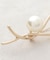 ノットデザインフェイクパールメタルブローチ