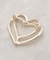 ダブルラインハートビジューブローチ