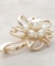 メタルフラワーフェイクパールブローチ