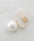 フェイクパールイヤリング