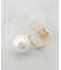 フェイクパールイヤリング