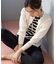 多ボタン 袖口刺繍クルーネックカーディガン