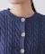 ケーブルミドルゲージニットカーディガン【洗濯機OK】