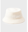 刺繍入りパイル調バケットハット