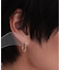 メタルドロップデザインフープピアス