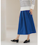 シャンブレータフタタックフレアスカート【洗濯機OK】