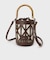 バンブーハンドルパンチングバケツ型バッグ