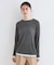 配色レイヤードロングスリーブTシャツ【洗える】