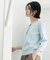フリルヘンリーネックニット【洗濯機OK/抗ピル】