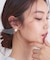 シェル×エッジメタルしずくピアス