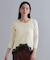 【es】裾イレギュラーヘムレースニット【洗濯機OK】