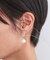 メタルハーフムーン×フェイクパールピアス