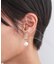 メタルハーフムーン×フェイクパールピアス