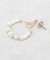 シェル調ビーズ×メタルフープピアス