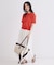 【UVケア】ハーフスリーブニット／オーガニックコットン混《洗濯機OK》