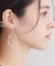 ドロップデザインマルチカラービーズピアス