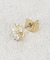 ビジュー×メタルフラワーミニピアス