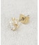 ビジュー×メタルフラワーミニピアス