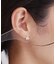 ビジュー×メタルフラワーミニピアス