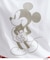 「Mickey Mouse」フロッキープリント フレンチスリーブTシャツ《洗濯機OK》