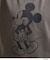 「Mickey Mouse」フロッキープリント フレンチスリーブTシャツ《洗濯機OK》
