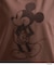 「Mickey Mouse」フロッキープリント フレンチスリーブTシャツ《洗濯機OK》