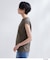 「Mickey Mouse」フロッキープリント フレンチスリーブTシャツ《洗濯機OK》