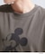 「Mickey Mouse」フロッキープリント フレンチスリーブTシャツ《洗濯機OK》