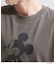 「Mickey Mouse」フロッキープリント フレンチスリーブTシャツ《洗濯機OK》
