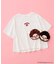 【モンチッチ】フロントプリント＆ロゴ刺繍ショートTシャツ《洗濯機OK》