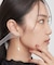 メタルフラワーｘフェイクパールデザインピアス