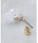 ガラスフラワーピアス